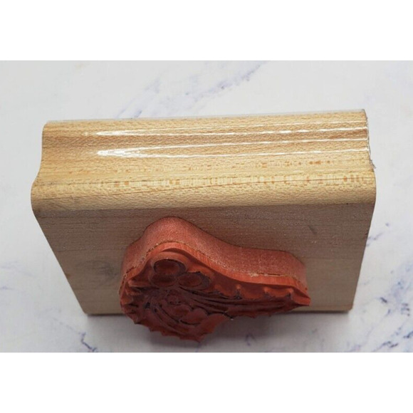 Holly Leaves and Berries Canadian Maple Collection Wood Mounted Rubber Stamp - Picture 3 of 8